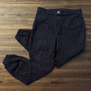 Express Black Stretch High Rise Cropped Straight Leg Pants 4 Regular